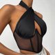 thumbnail image 4 of Chaleco sin mangas con tirantes para mujer - Top corsé con escote irregular, poliéster, verano/fiesta - Tallas XS-L, 4 of 8