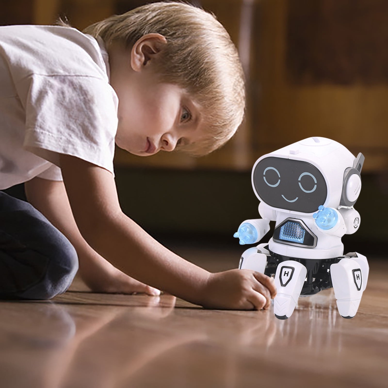 Xubinwww Six Robot Children's Intelligent Singing And Dancing Robot Boy And Girl Toys Alphabet Activity Hide And Seek Beehive Extra Large for Kids Hand Games for Boys Games for 2-4 Years Bottle