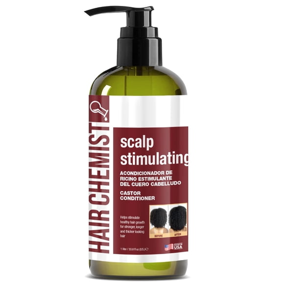 Acondicionador de aceite de ricino estimulante del cuero cabelludo Hair Chemist 33.8 oz. - Acondicionador para el cabello con aceite de ricino