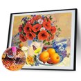 thumbnail image 1 of Cuadros Decorativos Kit de pintura de diamante 5D flor de fruta taladro redondo completo arte de pared DIY (X323) Wdftyju embutido en tela, 1 of 9