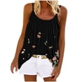 thumbnail image 2 of sovlvnd Deals Women's Plus Size Summer Sexy Printed Camisole Sleevesless Round Neck Top Vest Blouse Summer Casual Loose Blouse Tank Tops S-5XL, Spring Savings!, 2 of 5