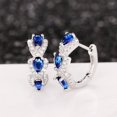 thumbnail image 5 of Clip On Hoop Earrings Featuring Vintage Magazine Style and Blue Zircon, 5 of 6