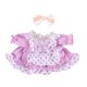 thumbnail image 3 of Vestido de muñeca de 38cm Hugo trajes de muñeca disfraz adorable ropa de verano para niñas pequeñas fiesta de cumpleaños púrpura, 3 of 9