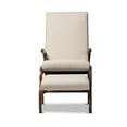 thumbnail image 1 of Baxton Studio Kaira Fabric and Wood Rocking Chair with Ottoman in Beige, 1 of 8