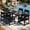 Black, variant on Walsunny 5-Piece Polywood Outdoor Dining Furniture，All-Weather HDPE Patio Furniture Set,Square Patio Table and Chairs,Black