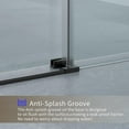 thumbnail image 3 of Kullavik Shower Door 56-60" W x 76" H Frameless Shower Door,Sliding Shower Door with 5/16"(8mm) Clear Tempered Glass,Glass Shower Door w/Seal Strip Parts and Handle,Stainless Steel Hardware,Black, 3 of 9