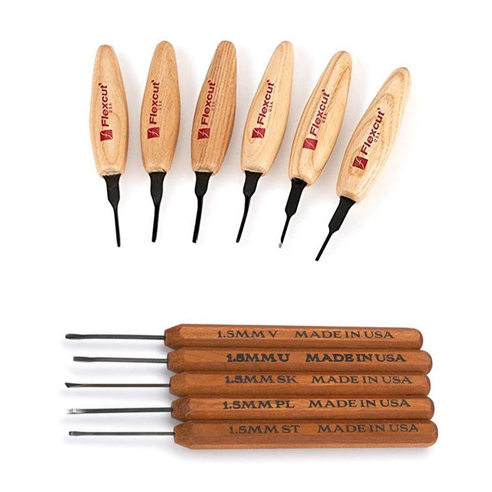 Dockyard Micro Wood Carving Chisel Tool Set (1.5mm) & Flexcut MT910 1