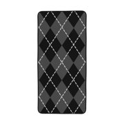 LNWH Bath Towel, Black Diamond Pattern Absorbent Coral Fleece Bath Towel for Bathroom, Gym, Beach-27x55in