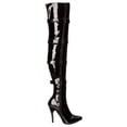 thumbnail image 5 of Ellie Shoes E-511-Buckleup 5" Heel Stretch Womans Thigh Boot with Buckles & Inner zipper. 12 / Black, 5 of 8