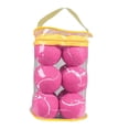 thumbnail image 4 of 12 pelotas de tenis, pelotas de entrenamiento, 6,45 cm de diámetro, práctica, pelotas de práctica, pelotas de juguete para perros para juegos, jugar Rosa, 4 of 9