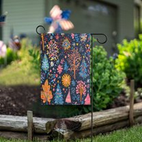 Yayeee Garden Flag 12"x18" Double Sided Outdoor Yard Lawn Holiday Decorations, Pink Christmas Splendor