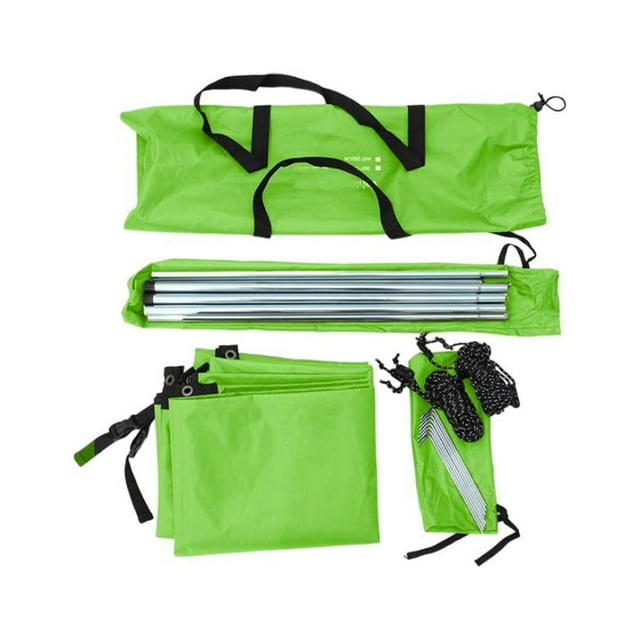 Greeniant Tienda de campaña para coche, refugio portátil, toldo plegable para lluvia de automóvil, accesorios para coches de playa al aire carpas Verde 300*150cm