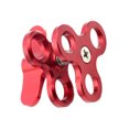 thumbnail image 3 of Matsuzay Abrazadera de aleación de aluminio con bola de 3 agujeros, brazo de luz de buceo, cabezal de bola, adaptador de montaje con Clip de Triple Accesorios de cámara y óptica Rojo, 3 of 8