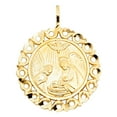 thumbnail image 2 of Ioka-14K Yellow Gold Baptism Charm Pendant with 1.1mm Wheat Chain Necklace - 16", 2 of 4