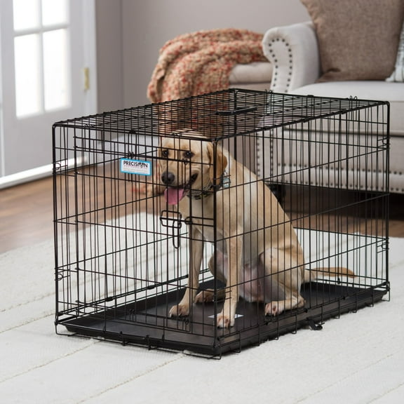 Precision Pet Products 36" Metal Pet Crate for Dogs with Mat