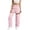 Pink, variant on Women’S Mid Rise Wide Leg Straight Jeans, Cut Out Rhinestone Trim Casual Trousers, Soft Denim Fashion Streetwear Pants, 1 Piece, Sizes S Through XXXL