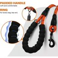thumbnail image 4 of Dog Leash Rope, Nylon Dog Leash with Soft Padded Handle and Reflective Threads for Puppies and Small Dogs, 150cm x 1.2cm, Orange, 4 of 5