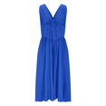 thumbnail image 1 of Vestido de Espalda Abierta para las Mujeres Cuello Sling Detalle de Encaje, Sólido Y Cuadrado Impresión Vestido sin Mangas Casual, 1 of 8