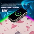 thumbnail image 2 of RGB Gaming Mouse Pad 15W Wireless Charging Large Waterproof Desk Mat 13 Light Modes Mousepad 35.4x15.7 Hand-drawn Crowns and Love Hearts, 2 of 6