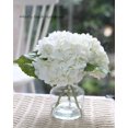 thumbnail image 2 of Real Touch Artificial Flowers Whith White Hydrangea in Vase for Home Decoration, Fake Flowers Centerpieces for Tables, Lifelike Fake Hydrangea in Vase for Bathroom, Office and Water Bar, 2 of 5