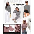 thumbnail image 6 of WIHOLL Long Sleeve Shirts for Women Plus Size Crewneck Sweatshirts Fashion Striped Pullovers Casual Loose Fit Fall Spring Tunic Tops, 6 of 10