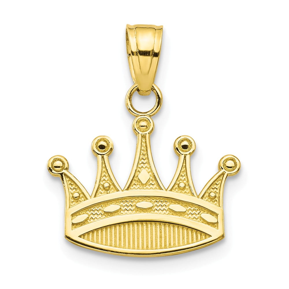 Gold king crown pendant Clearance