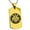 Gold, variant on Stainless Steel Máscara Samurai Crest Engraved Dog Tag Pendant Necklace