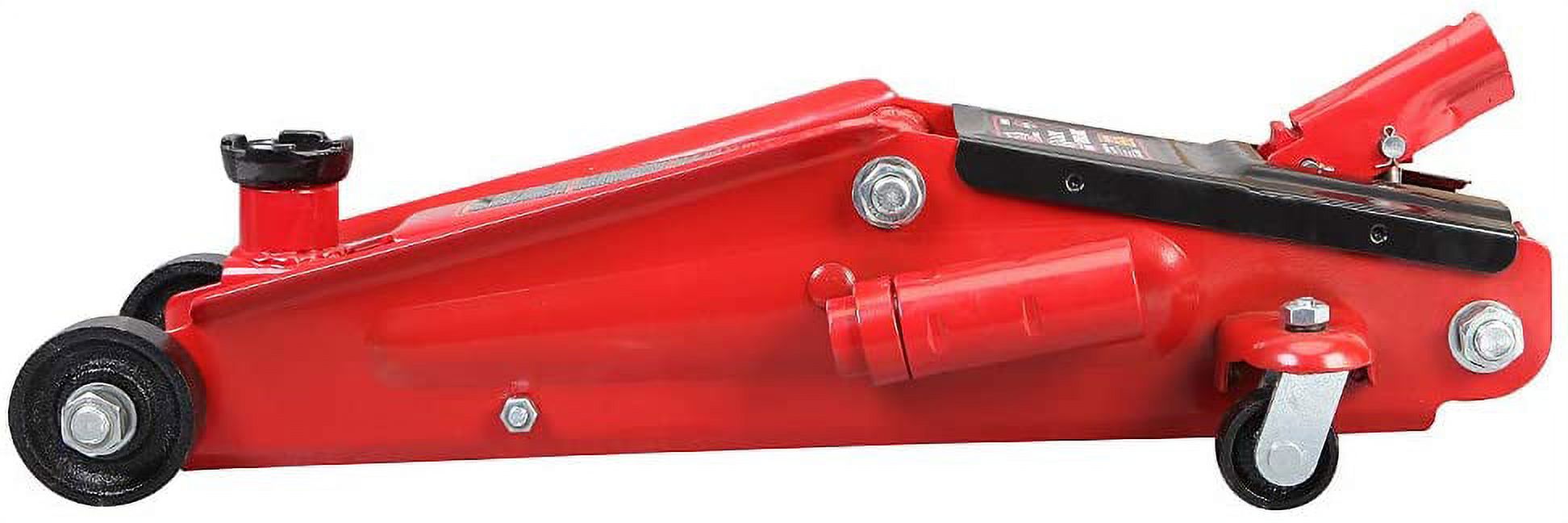 Big Red Ton Hydraulic Trolley Service/Floor Jack with Extra Saddle, Fits  SUVs and Trucks, Red, W8306