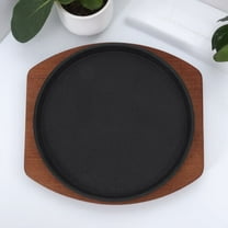 LOLIPPYY 1Pc Light Brown Cast Iron Grill Griddle Pan for Induction Cooktop Perfect for Home and Outdoor Bbq