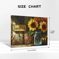 thumbnail image 4 of 12x16 inch 'Sunshine' Slogan Sunflower Vase Frameless Canvas Painting,Bedroom,Balcony,Yard Garden Wall Decor Canvas Poster,For Sunflower Lovers Gift,Enchanting Sunflower Vase Paintings Prints, 4 of 6