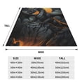 thumbnail image 3 of Sikiie Full Moon Black Dragon Ultra-Soft Micro flannel Blanket Luxury All Seasons Warm Blanket for Bedding Sofa and Travel (4 sizes)-60"x50", 3 of 7
