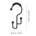 thumbnail image 4 of TTJ Over the Door Hooks Door Hooks for Hanging Double Shower Hooks 12 Pack Matte Rust Resistant Curtain Rings Heavy Duty Hanging Hooks for Shower Rod Bathroom Curtain and Liner, 4 of 10