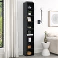 thumbnail image 3 of 8-Tier Media Tower Rack, Modern & Contemporary Style, Media Storage Cabinet for Home Office Small Space, 3 of 6