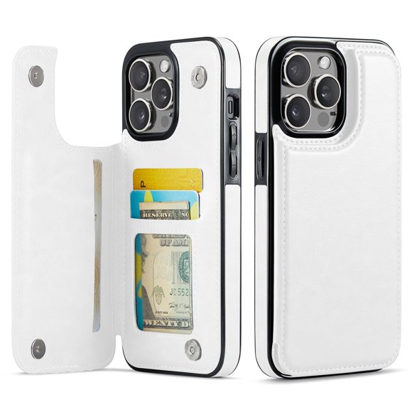 Funda tipo cartera Wefor para iPhone 13 Pro de 6,1" en cuero PU