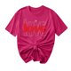thumbnail image 1 of Camisetas de Manga Corta para Mujeres, Camiseta de Cuello Redondo Impresa de Moda, Primavera Y Verano Casual, 1 of 8
