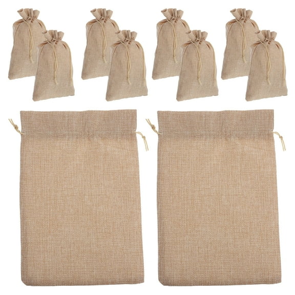 WRITWAA Light Brown Cloth Present Bags Reusable Bags for Party Favor Packaging