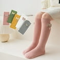 thumbnail image 4 of Esaierr Girls Knee High Socks for Toddler Kids 3-12Y Tube Stockings Little Girls Cotton Cute Bow Knot Dress Socks Autumn Mid-Tube Socks, 4 of 8