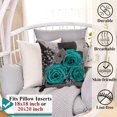 thumbnail image 6 of Teal Throw Pillow Covers 4 Pack 18x18 Light Teal Rose Black Gray Decorative Dark Flower Turquoise Throw Pillow Covers for Couch Bed Flower Linen Farmhouse Turquoise Pillow Cases Spring Summer, 6 of 6