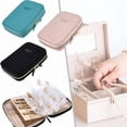 thumbnail image 3 of Jewelry Travel Organizer Case, Large Capacity Portable Storage Bag with Loose-leaf Binder Clear Pockets and Zipper Rolls Pouch for Necklaces and Rings Holder Bag Black, 3 of 5