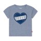 thumbnail image 1 of Levi's Camiseta gr?fica con muescas en el coraz?n para ni?as, azul, L (14) Levis Camiseta gráfica, 1 of 2