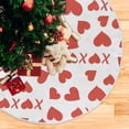 thumbnail image 5 of FMSHPON Valentine's Day Mother's Day Red Heart Love Xmas Christmas Tree Skirt Stand Mat for Holiday Party Decoration Indoor Outdoor 48 inches, 5 of 6