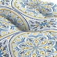 thumbnail image 4 of Jordan Manufacturing 19" x 19" Castille Multicolor Medallion Square Tufted Outdoor Wicker Seat Cushion with Rounded Back Corners (2 Pack), 4 of 8