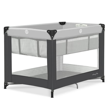 Dream On Me Zazzy Portable Play yard with Bassinet  Gray