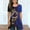 Blue womens shirts, variant on Summer Saving Wycnly Womens Shirts Plus Size Vintage Irregular Hem Lightweight Tunic Tops Summer Short Sleeve Round Neck Ladies Rose Print Tops and Blouses Green s