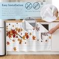 thumbnail image 5 of Maple Leaves Fall Cabinet Curtain 28"Wx51"L,Dustproof Storage Cabinet Curtain with Self Adhesive Tape,Thanksgiving Botanical Branches Wooden Tall Pantry Cover Drape for Kitchen,Utility Closet, 5 of 9