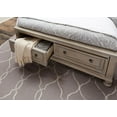 thumbnail image 2 of 3pc Transitional Bedroom Queen Bed with Footboard Storage and 2x Nightstand Set Hidden Drawer Wooden Bedroom Furniture, 2 of 7