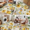 thumbnail image 5 of 3'x5' Area Rugs, Sunflower Bee Indoor Outdoor Area Rug for Living Room Bedroom, Vintage Summer Botanical Farmhouse Washable Bathroom Rugs Kitchen Floor Carpet Mats Home Decor Aesthetic, 5 of 8