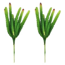 MixMart christmas 2 Artificial Cactus Picks Realistic Succulent Greenery for Decoration