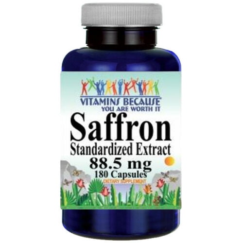 Vitamins Because Saffron Standardized Extract 88.5 mg 180