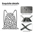 thumbnail image 5 of Drawstring Backpack - Black white Irregular polka dot Splash Proof Small Drawstring Gym Bag for Women Men, Cinch Sports String Bag Backpack for Travel Swimming Beach, 5 of 8